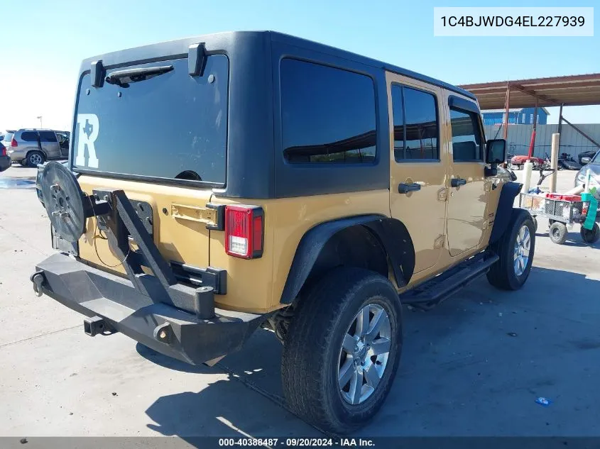 2014 Jeep Wrangler Unlimited Sport VIN: 1C4BJWDG4EL227939 Lot: 40388487