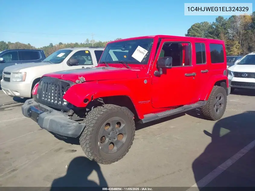 1C4HJWEG1EL324329 2014 Jeep Wrangler Unlimited Altitude