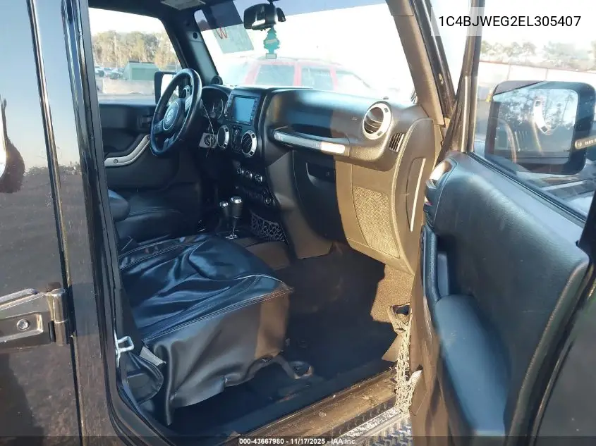 1C4BJWEG2EL305407 2014 Jeep Wrangler Unlimited Sahara
