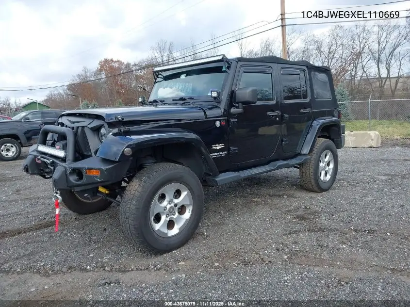 1C4BJWEGXEL110669 2014 Jeep Wrangler Unlimited Sahara