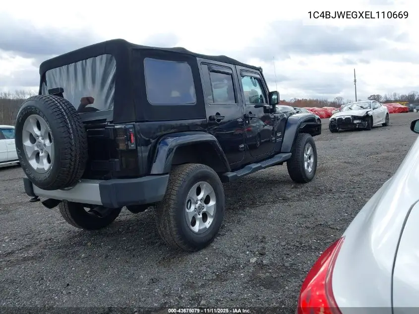1C4BJWEGXEL110669 2014 Jeep Wrangler Unlimited Sahara