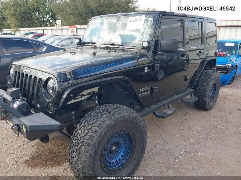 1C4BJWDGXEL146542 2014 Jeep Wrangler Unlimited Sport