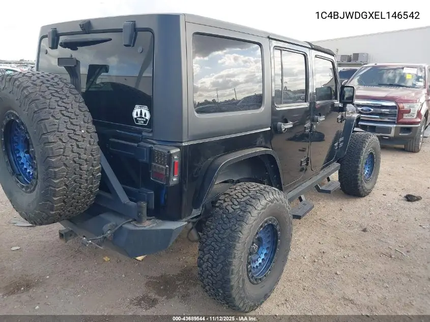 1C4BJWDGXEL146542 2014 Jeep Wrangler Unlimited Sport
