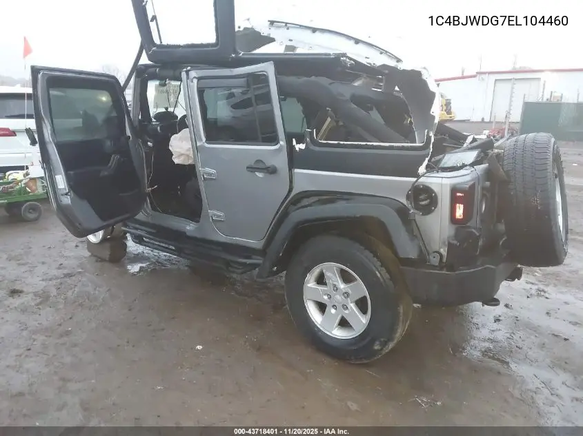 1C4BJWDG7EL104460 2014 Jeep Wrangler Unlimited Sport