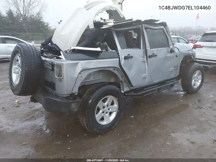 1C4BJWDG7EL104460 2014 Jeep Wrangler Unlimited Sport