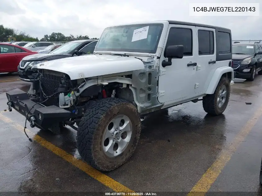 1C4BJWEG7EL220143 2014 Jeep Wrangler Unlimited Sahara