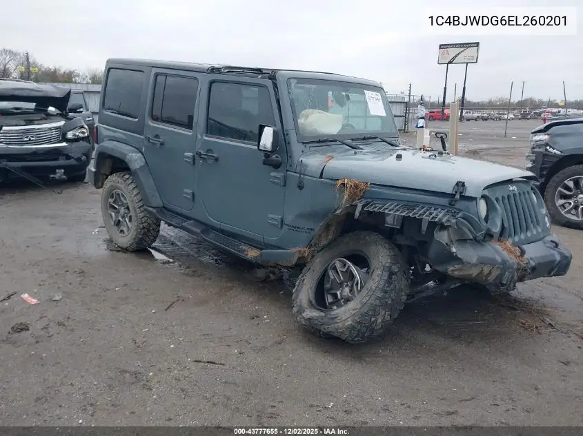 1C4BJWDG6EL260201 2014 Jeep Wrangler Unlimited Sport