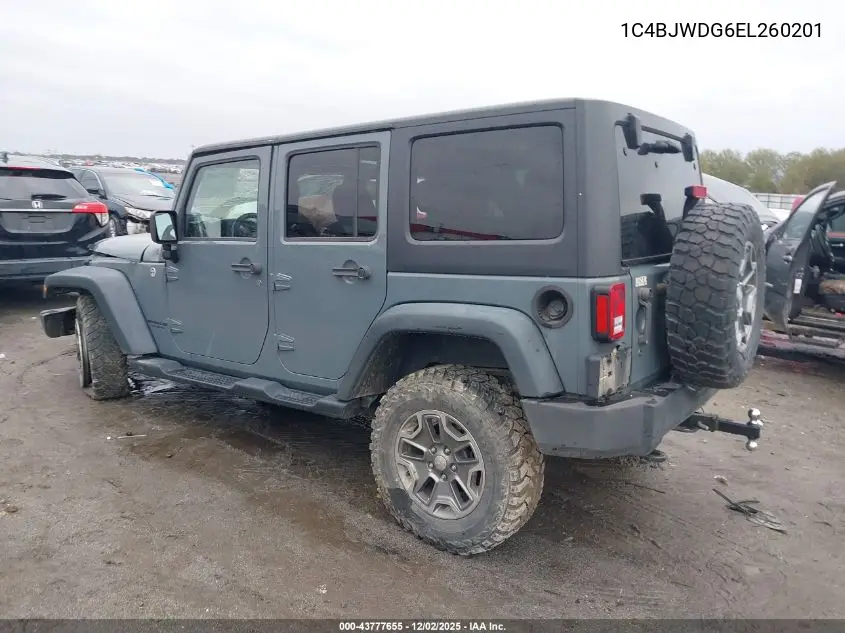 1C4BJWDG6EL260201 2014 Jeep Wrangler Unlimited Sport