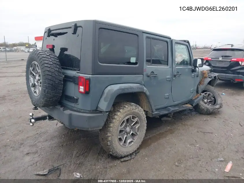1C4BJWDG6EL260201 2014 Jeep Wrangler Unlimited Sport