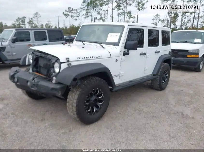 1C4BJWFG5EL210791 2014 Jeep Wrangler Unlimited Rubicon