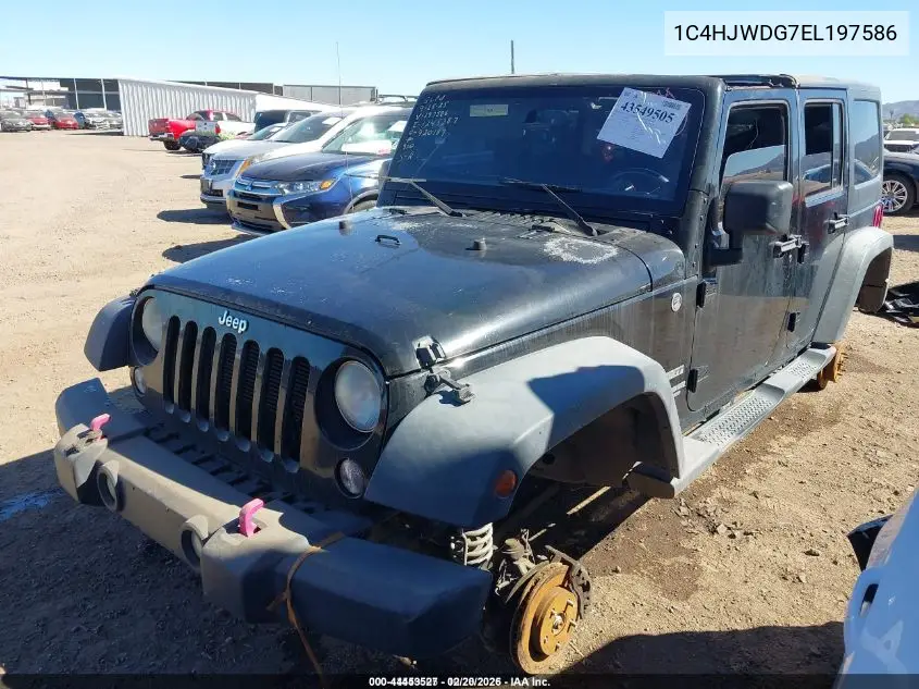 1C4HJWDG7EL197586 2014 Jeep Wrangler Unlimited Sport