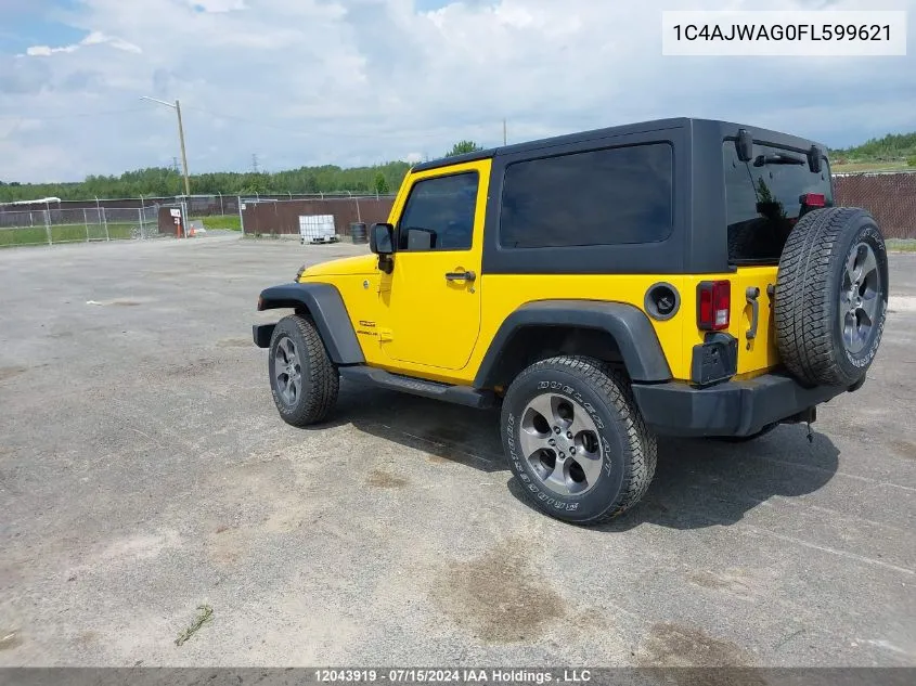 2015 Jeep Tj VIN: 1C4AJWAG0FL599621 Lot: 12043919