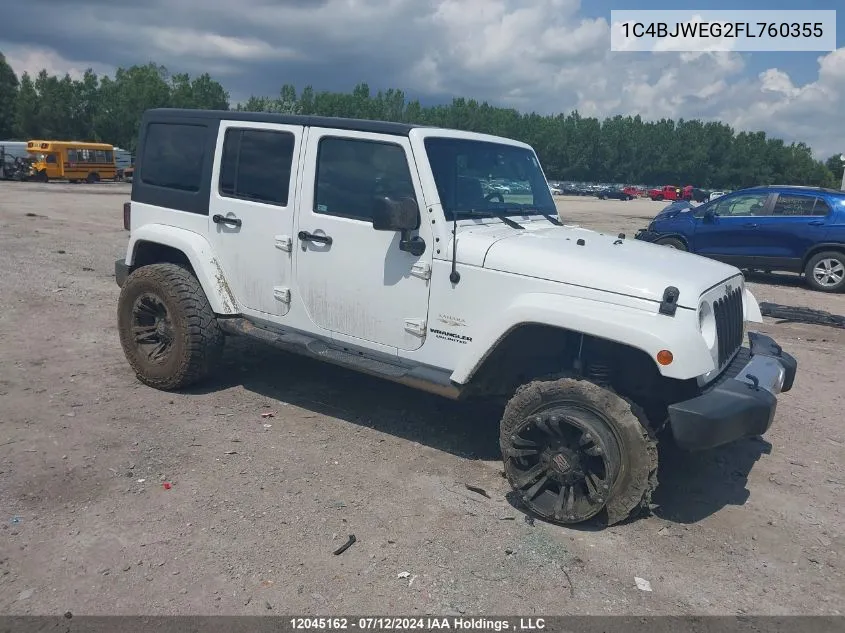 1C4BJWEG2FL760355 2015 Jeep Wrangler Unlimited Sahara