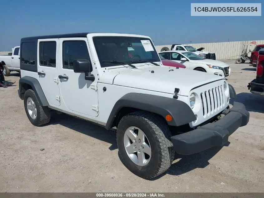 1C4BJWDG5FL626554 2015 Jeep Wrangler Unlimited Sport