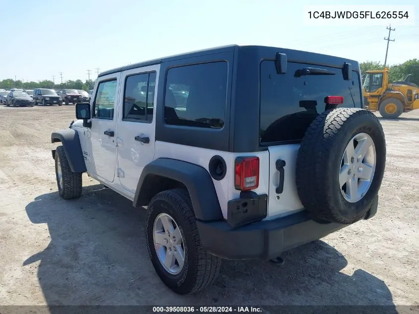 1C4BJWDG5FL626554 2015 Jeep Wrangler Unlimited Sport