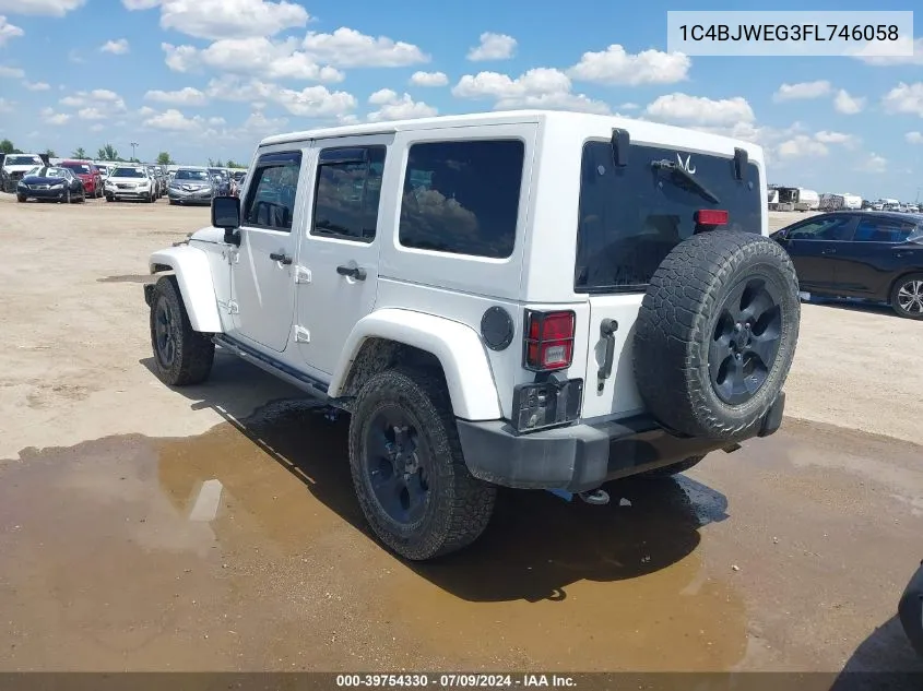 2015 Jeep Wrangler Unlimited Altitude VIN: 1C4BJWEG3FL746058 Lot: 39754330