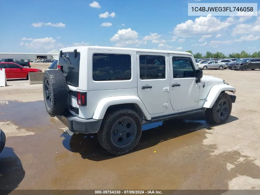 2015 Jeep Wrangler Unlimited Altitude VIN: 1C4BJWEG3FL746058 Lot: 39754330