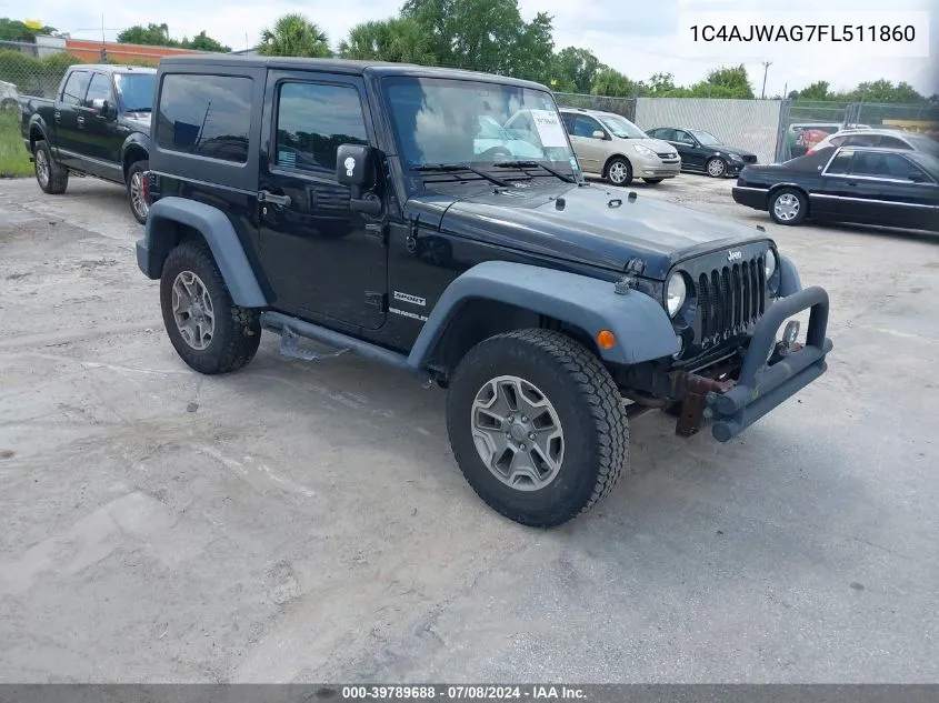 1C4AJWAG7FL511860 2015 Jeep Wrangler Sport