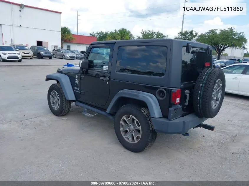 1C4AJWAG7FL511860 2015 Jeep Wrangler Sport