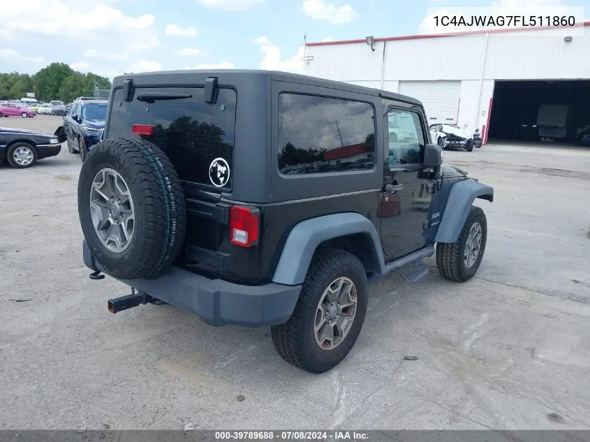 1C4AJWAG7FL511860 2015 Jeep Wrangler Sport