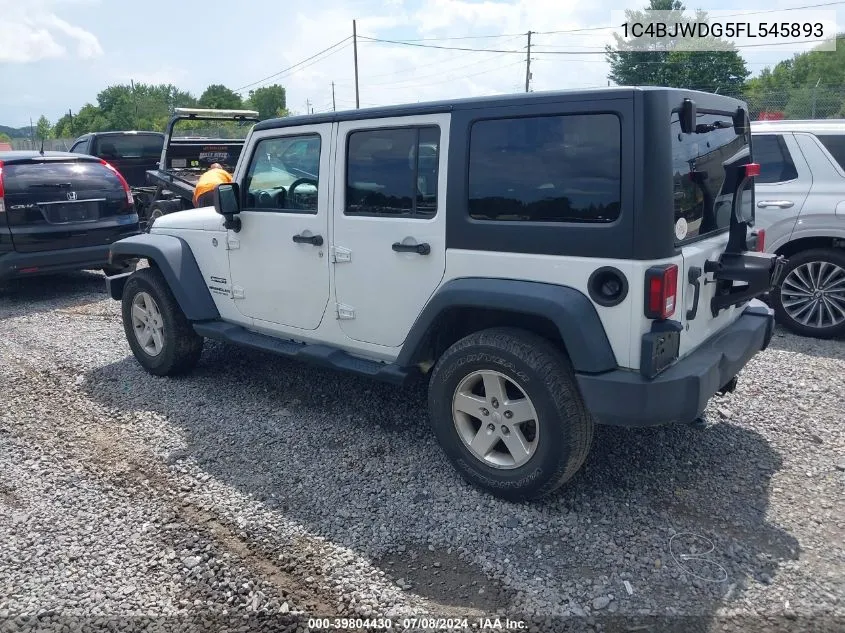 2015 Jeep Wrangler Unlimited Sport VIN: 1C4BJWDG5FL545893 Lot: 39804430