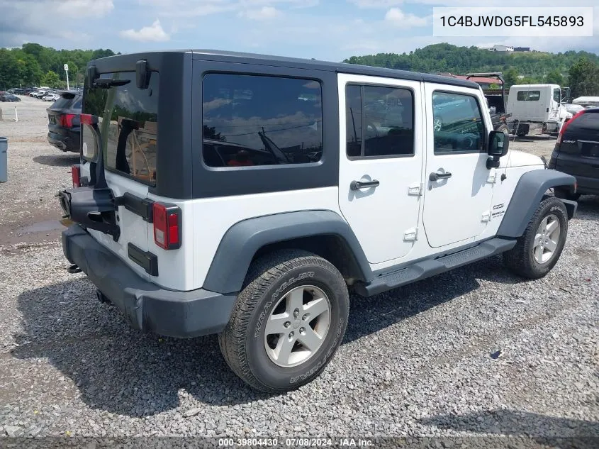 2015 Jeep Wrangler Unlimited Sport VIN: 1C4BJWDG5FL545893 Lot: 39804430