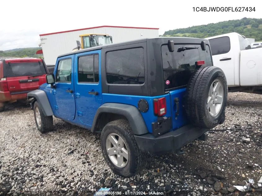 1C4BJWDG0FL627434 2015 Jeep Wrangler Unlimited Sport