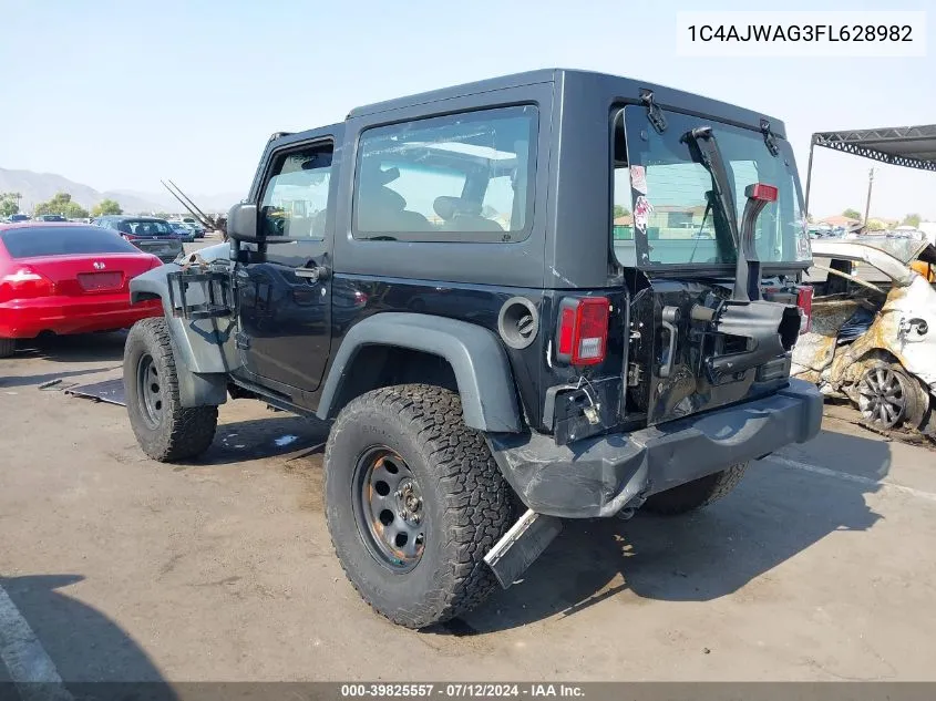 2015 Jeep Wrangler Sport VIN: 1C4AJWAG3FL628982 Lot: 39825557