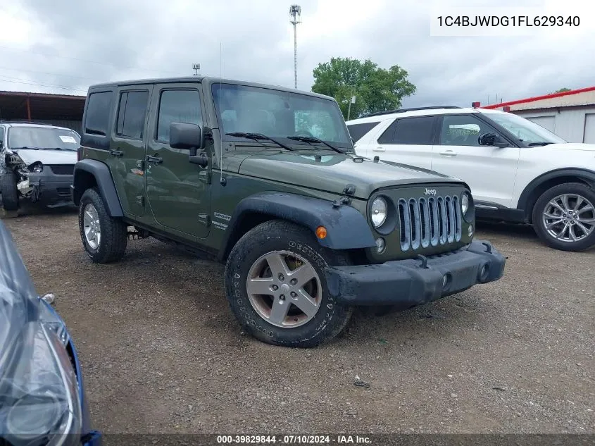 2015 Jeep Wrangler Unlimited Sport VIN: 1C4BJWDG1FL629340 Lot: 39829844