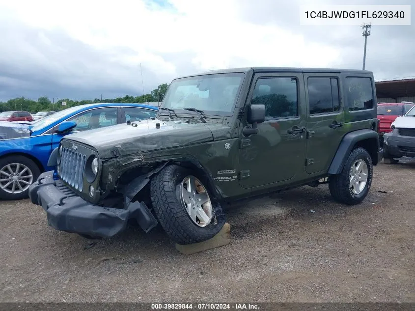 1C4BJWDG1FL629340 2015 Jeep Wrangler Unlimited Sport