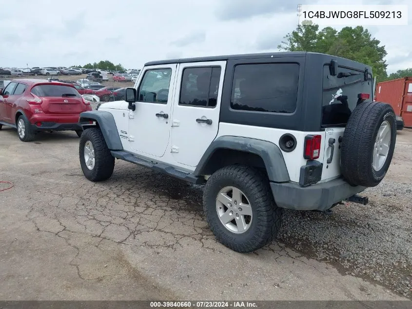 2015 Jeep Wrangler Unlimited Sport VIN: 1C4BJWDG8FL509213 Lot: 39840660