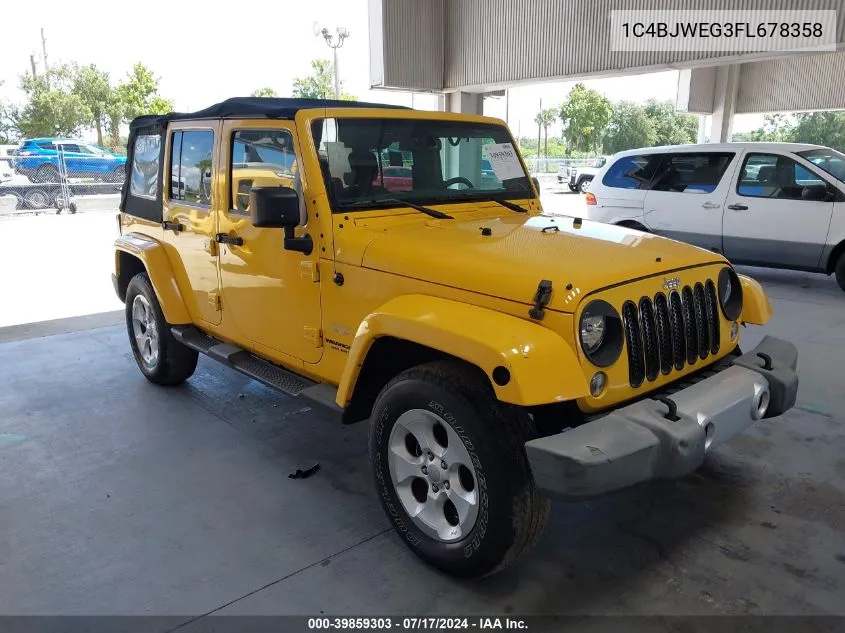 1C4BJWEG3FL678358 2015 Jeep Wrangler Unlimited Sahara