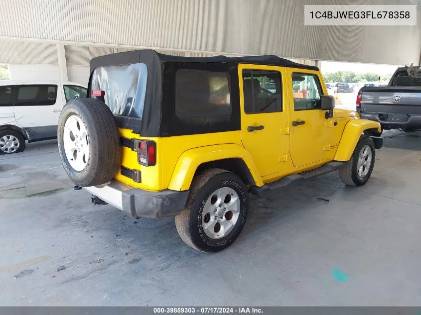 1C4BJWEG3FL678358 2015 Jeep Wrangler Unlimited Sahara