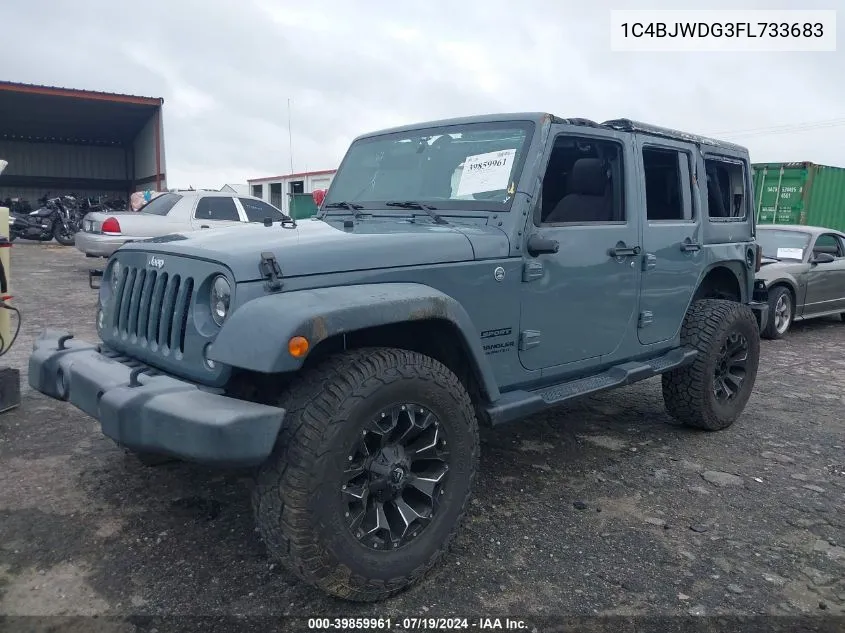 1C4BJWDG3FL733683 2015 Jeep Wrangler Unlimited Sport