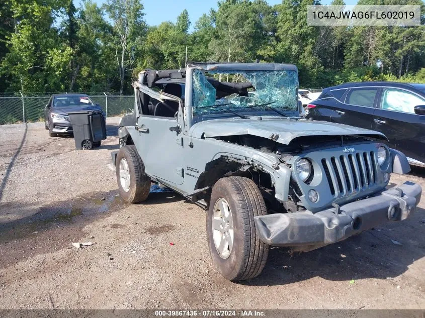 2015 Jeep Wrangler Sport VIN: 1C4AJWAG6FL602019 Lot: 39867436