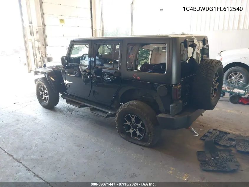 1C4BJWDG1FL612540 2015 Jeep Wrangler Unlimited Sport