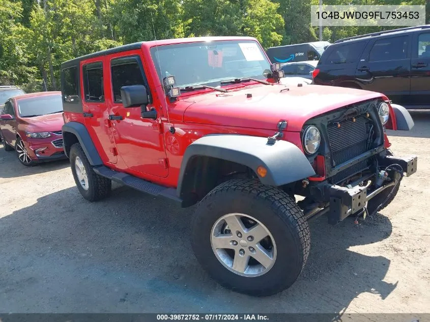 1C4BJWDG9FL753453 2015 Jeep Wrangler Unlimited Sport