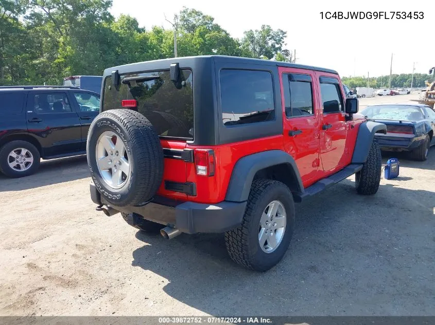 1C4BJWDG9FL753453 2015 Jeep Wrangler Unlimited Sport