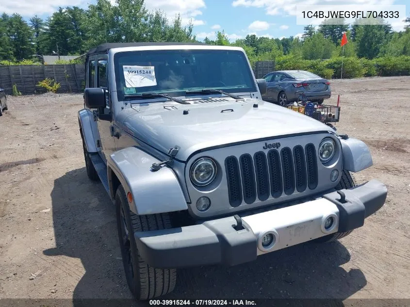 2015 Jeep Wrangler Unlimited Sahara VIN: 1C4BJWEG9FL704333 Lot: 39915244