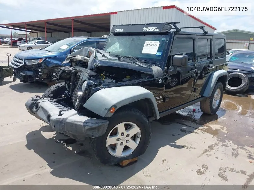 1C4BJWDG6FL722175 2015 Jeep Wrangler Unlimited Sport