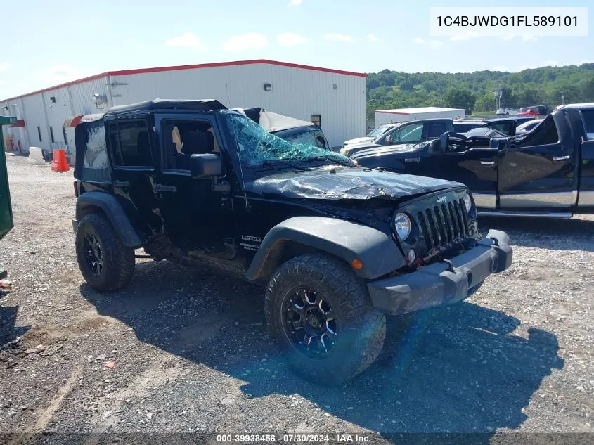 2015 Jeep Wrangler Unlimited Sport VIN: 1C4BJWDG1FL589101 Lot: 39938456