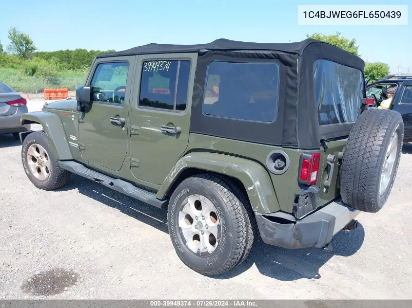 1C4BJWEG6FL650439 2015 Jeep Wrangler Unlimited Sahara