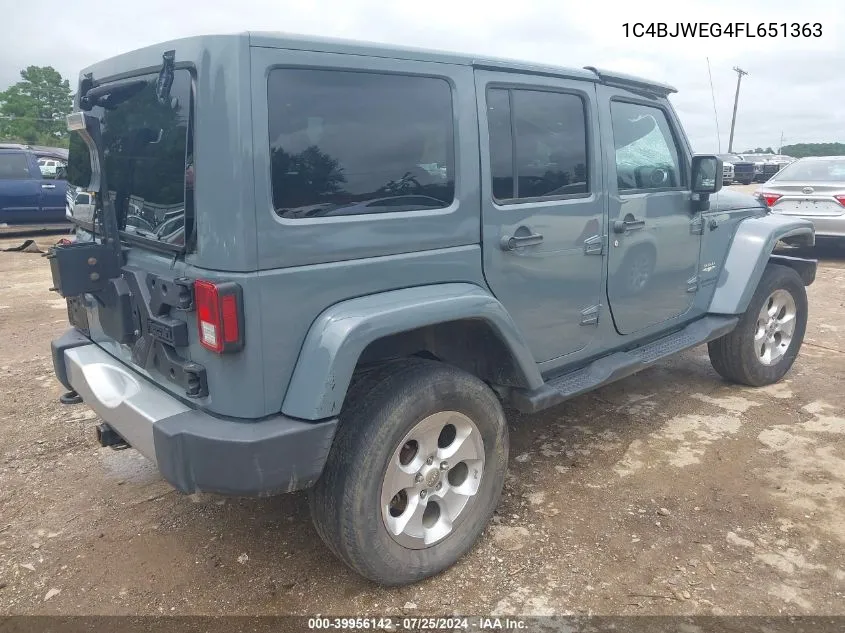 1C4BJWEG4FL651363 2015 Jeep Wrangler Unlimited Sahara