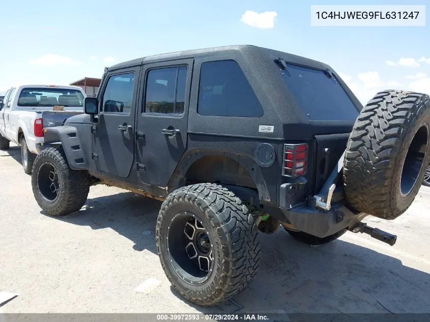 2015 Jeep Wrangler Unlimited Sahara VIN: 1C4HJWEG9FL631247 Lot: 39972593