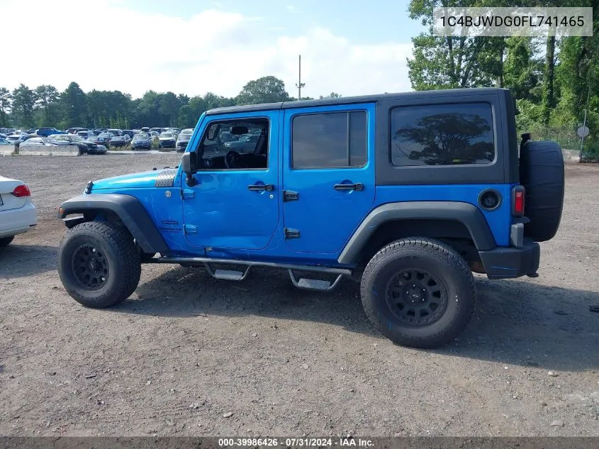 2015 Jeep Wrangler Unlimited Sport VIN: 1C4BJWDG0FL741465 Lot: 39986426