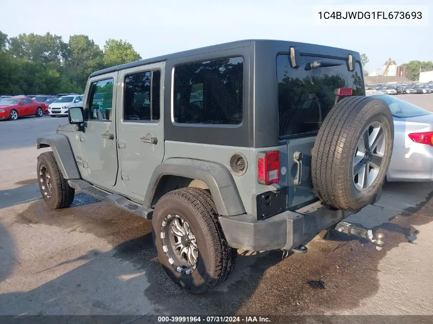 2015 Jeep Wrangler Unlimited Sport VIN: 1C4BJWDG1FL673693 Lot: 39991964