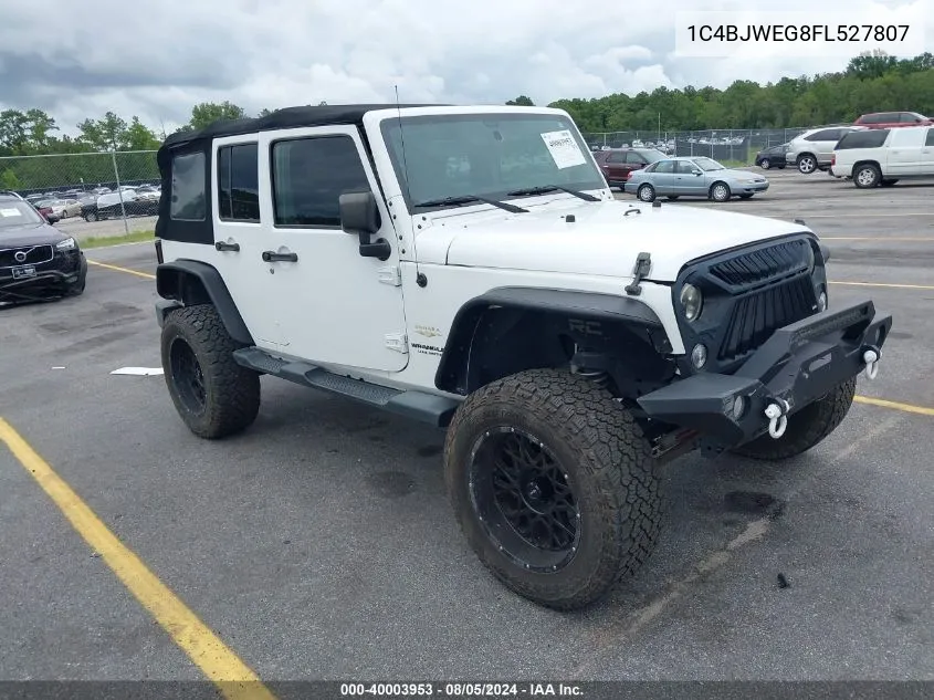 2015 Jeep Wrangler Unlimited Sahara VIN: 1C4BJWEG8FL527807 Lot: 40003953