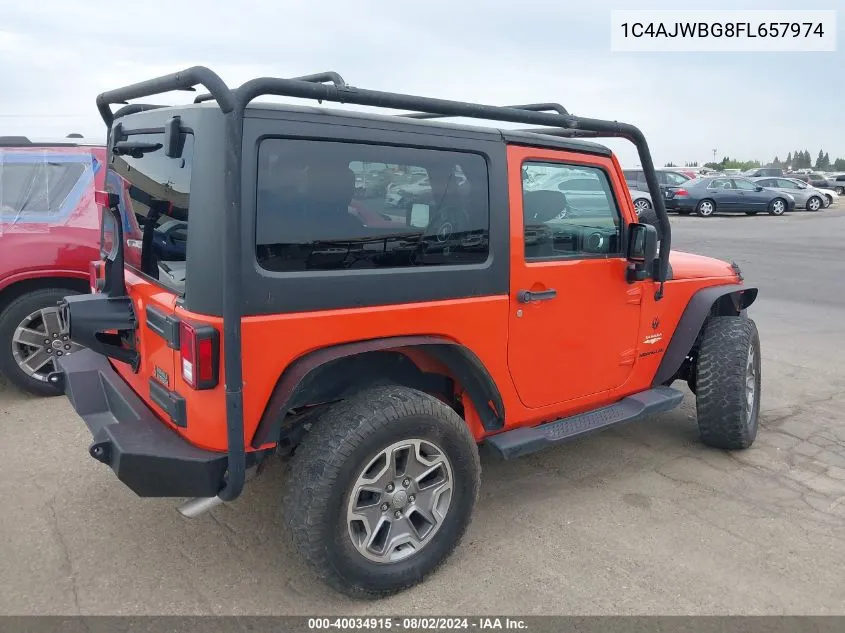 1C4AJWBG8FL657974 2015 Jeep Wrangler Sahara