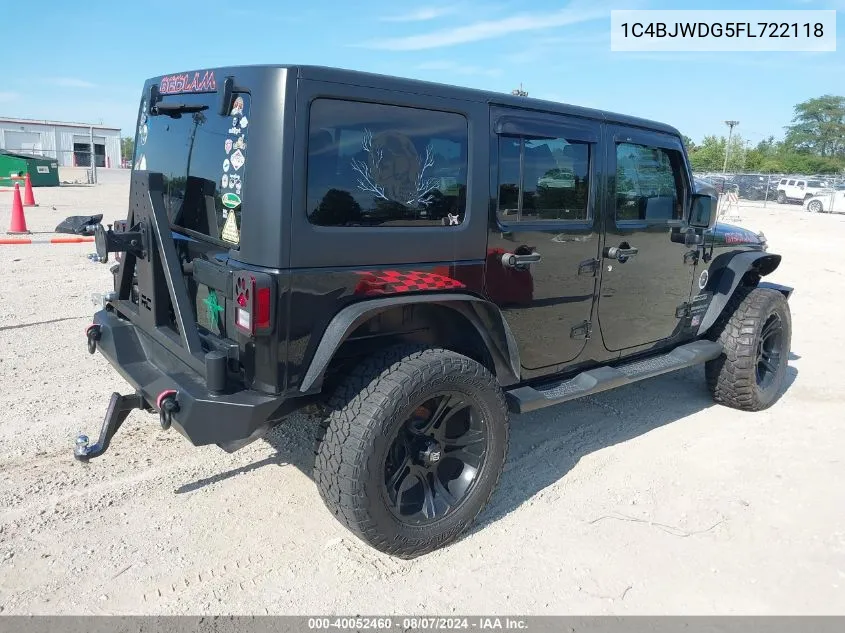 1C4BJWDG5FL722118 2015 Jeep Wrangler Unlimited Sport