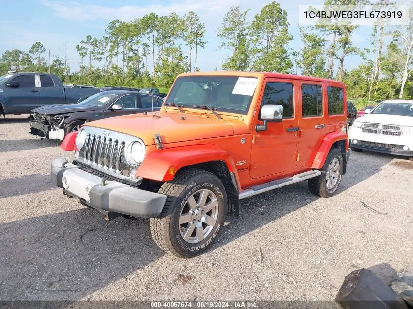 1C4BJWEG3FL673919 2015 Jeep Wrangler Unlimited Sahara